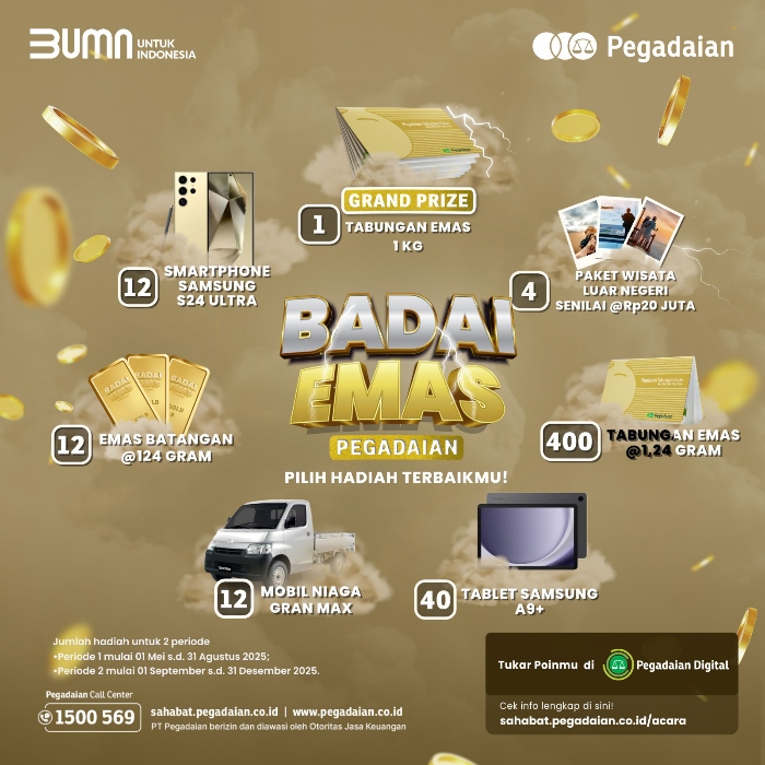 Pegadaian Hadirkan Program Badai Emas Pegadaian 2025