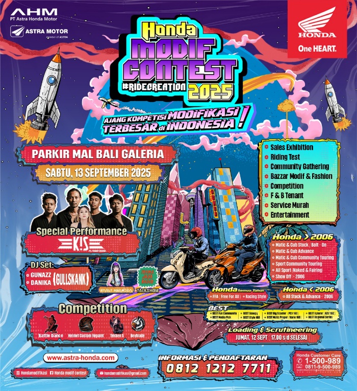 Astra Motor Bali Resmi Buka Pendaftaran Honda Modif Contest 2025