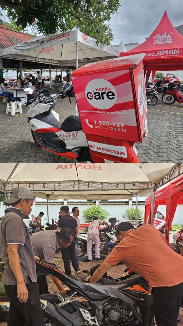 Honda Care Bali Layani 2.500 Motor Konsumen Terdampak Banjir dengan Service Gratis