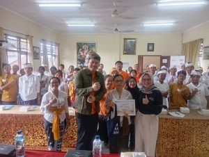 (Foto/purnadha) Tampak suasana saat digelar pelaksanaan edukasi literasi keuangan JA SparktheDream pada Kamis (27/8/2026) di SMP Negeri 9 Denpasar.