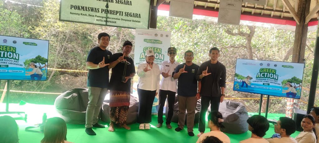 Tampak suasana saat kegiatan Green Action Mangrove Bali 2026, pada Rabu (2/9/2026) di kawasan Tahura Ngurah Rai, Pemogan, Denpasar Selatan, Bali.
