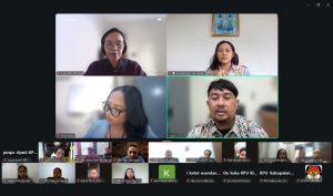 Tampak saat kegiatan rapat kordinasi pemutakhiran data parpol KPU Bali beserta KPU Kabupaten/Kota se-Bali melalui Zoom Meeting, pada Kamis (10/9/2026).